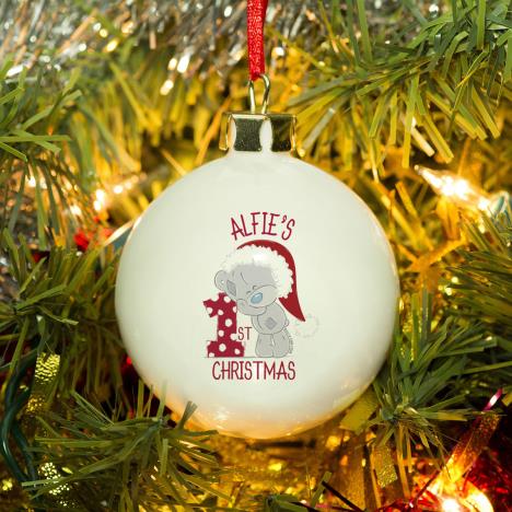 Personalised Me to You 1st Christmas Bauble Extra Image 1